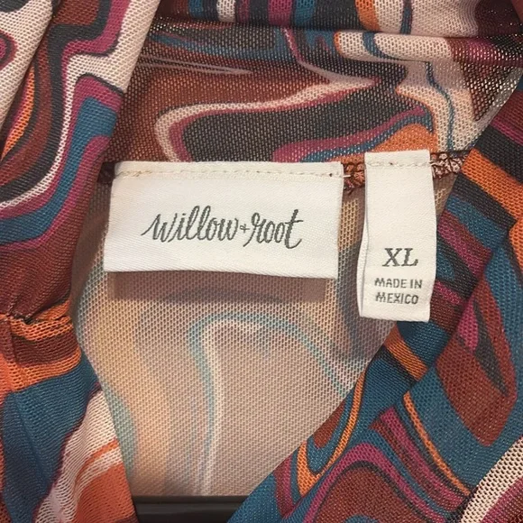 Willow Multicolor Sheer Swirl Top - Picture 2 of 2